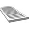 Ekena Millwork Round Top Surface Mount PVC Gable Vent: Functional, w/ 2"W x 2"P Brickmould Sill Frame, 18"W x 42"H GVPRT18X4203SF - alternate 5
